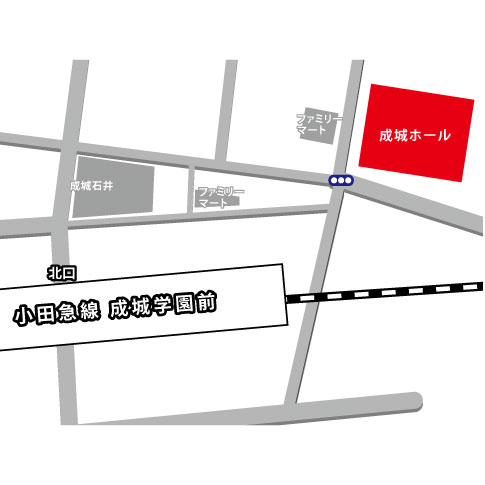 成城ホール　地図