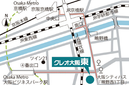 クレオ大阪東　地図